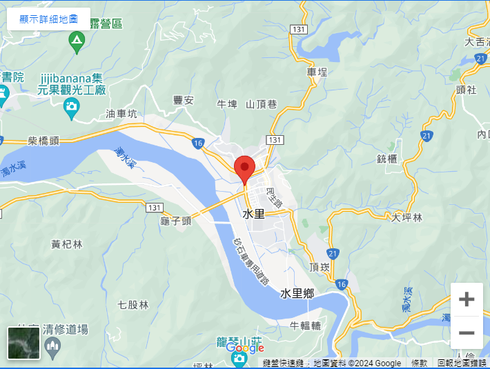 玉管處水里遊客中心位置圖