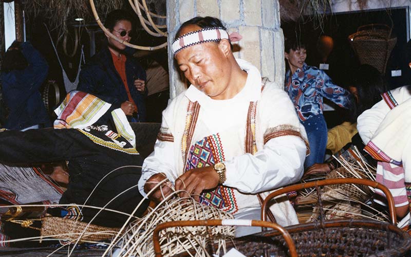 The weaving of rattan