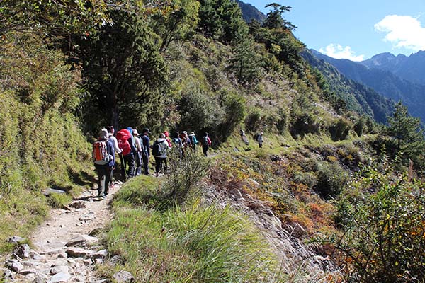 中級者向け登山道